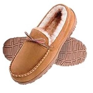 Men's Warm Plush Slippers, Light brown
